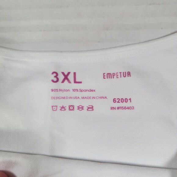 Empetua Women White Scoop Neck Adjustable Strap Camisole Shapewear #62001 Sz 3XL - Picture 2 of 3